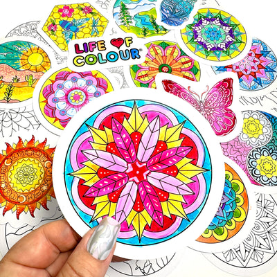 Mandala Colour-In Sticker Pack