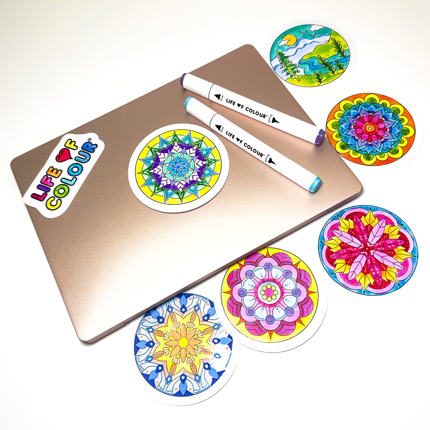 Mandala Colour-In Sticker Pack