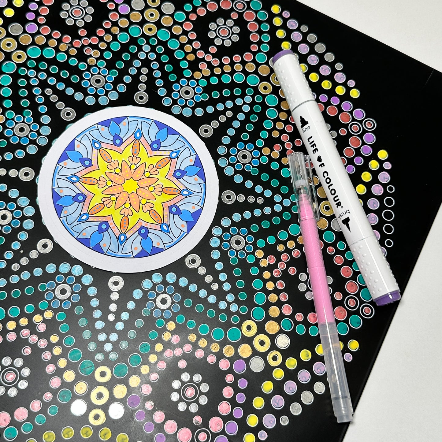 Mandala Colour-In Sticker Pack