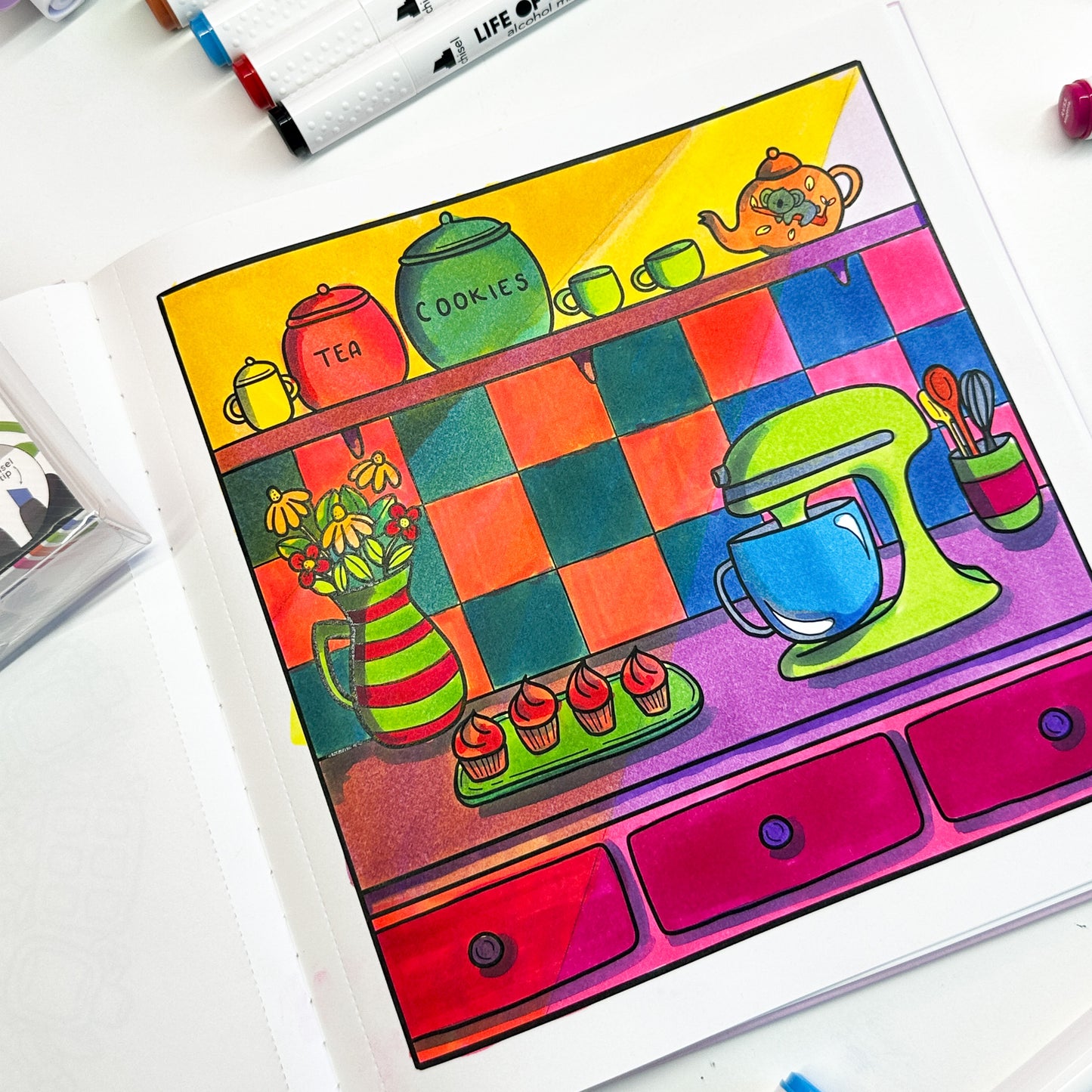 Cute and Cosy Combo - Colouring Book and stickers bundle