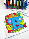 Cute and Cosy Colouring Book and Art Markers Bundle - Image 4