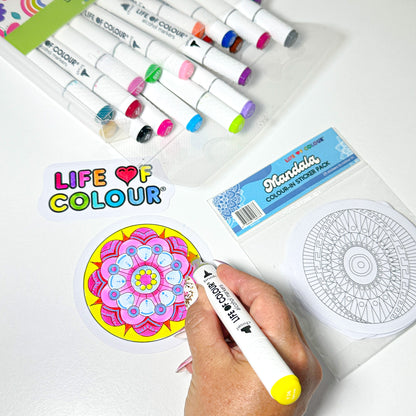 Mandala Colour-In Sticker Pack
