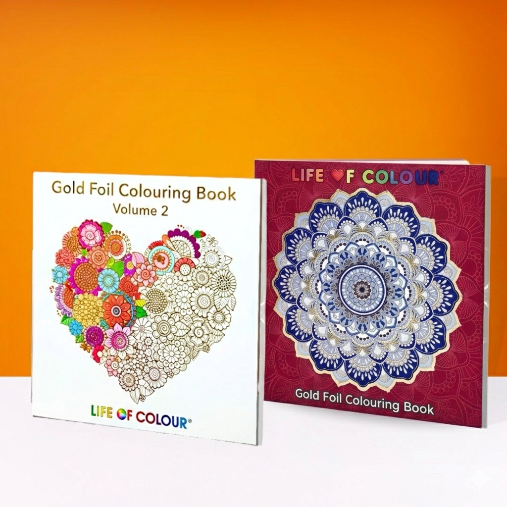 Mega Gold Foil Colouring Book Bundle - Books Only
