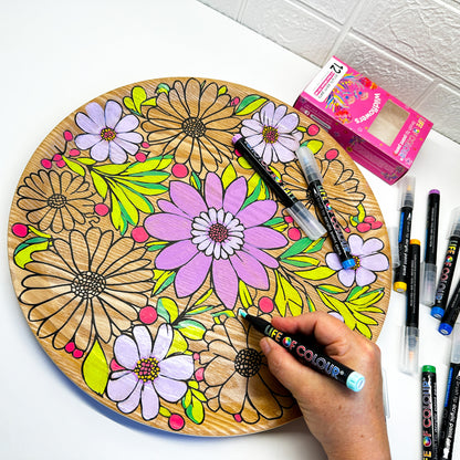 DIY Wooden Tray Kit Bundle - Daisies and Proteas