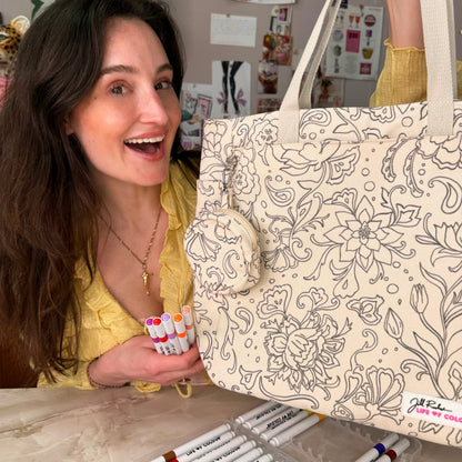 DIY Doodle Bag - Dreamy Flowers design