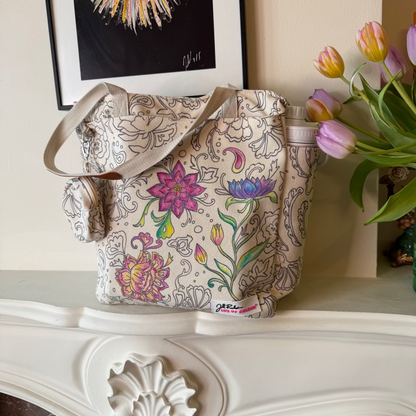 DIY Doodle Bag - Dreamy Flowers design