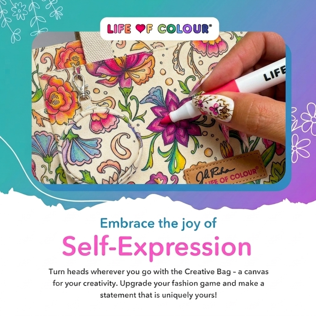DIY Doodle Bag - Dreamy Flowers design