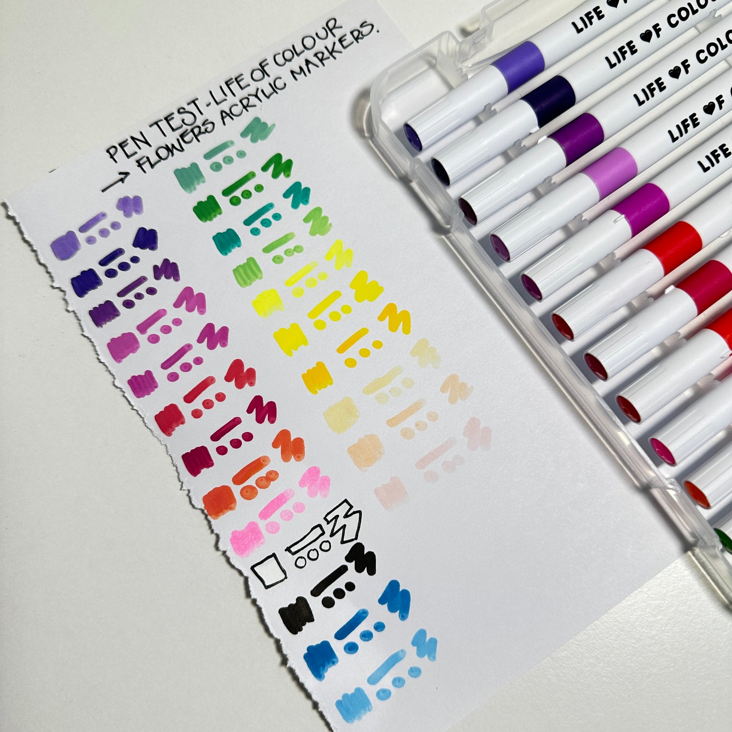 "Flowers" Acrylic Markers  - set of 24 Flower inspired tones