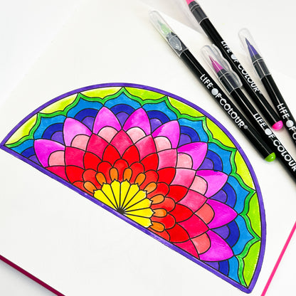 Wildflower Tote and Watercolour Colouring Book Bundle