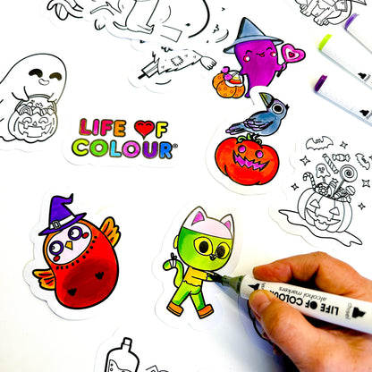 Halloween Colour-In Sticker Pack