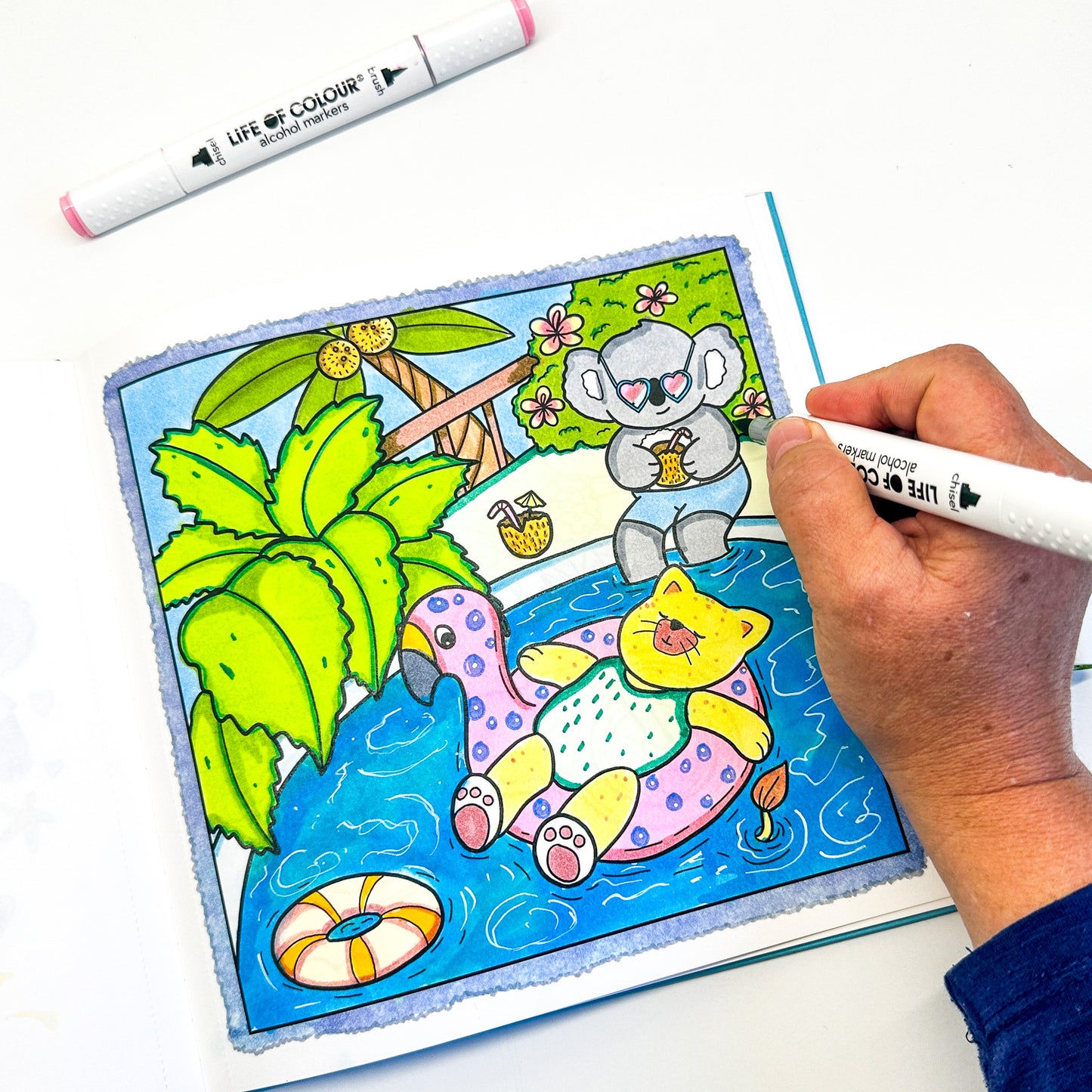Cute, Doodle and Watercolour Colouring Book Bundle