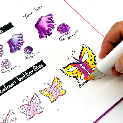 Cute, Doodle and Watercolour Colouring Book Bundle