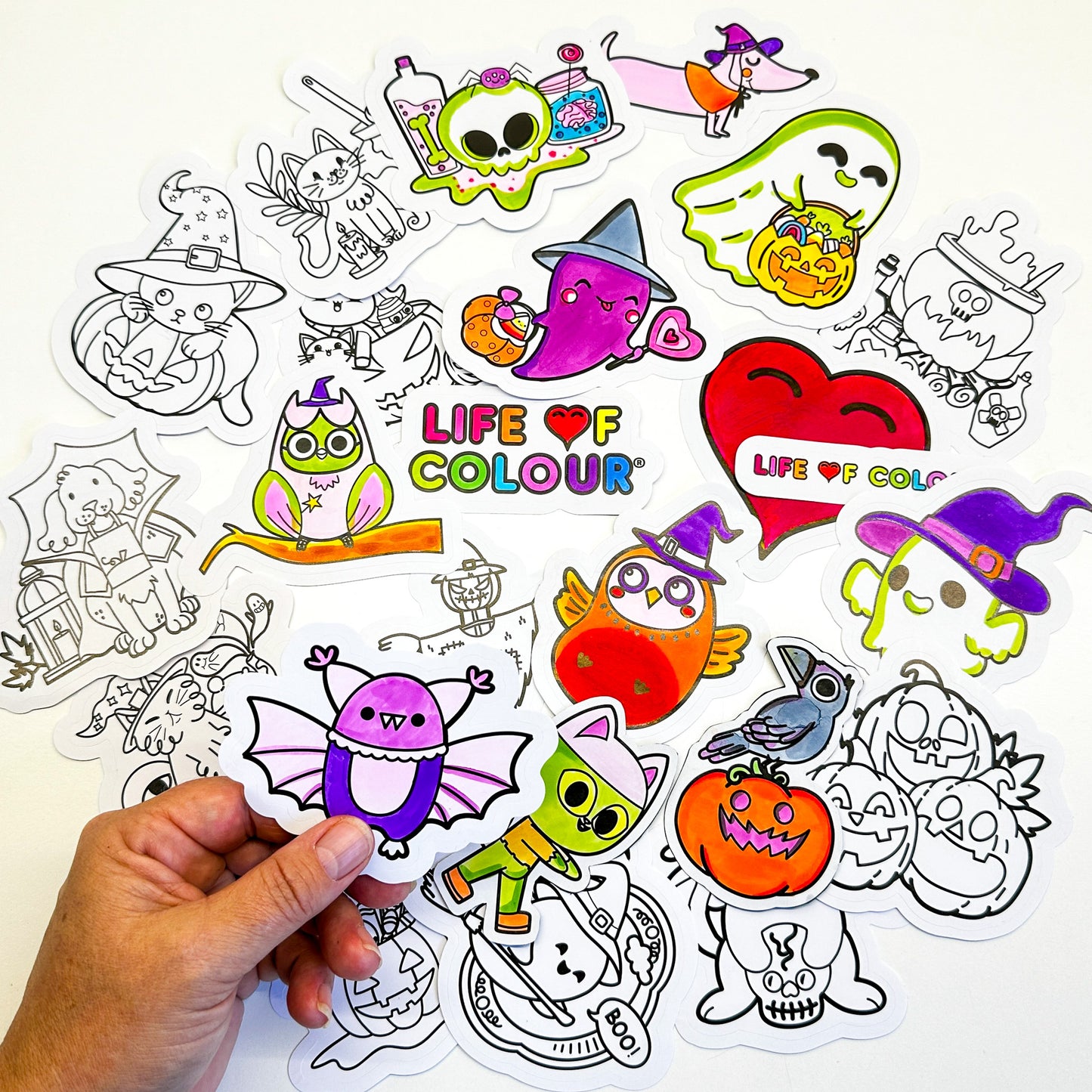 Halloween Colour-In Sticker Pack