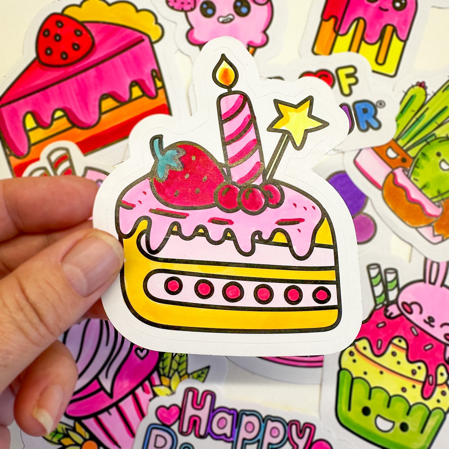 Birthday Colour-In Sticker Pack