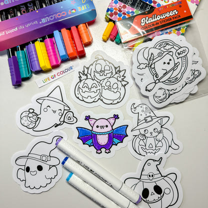 Halloween Colour-In Sticker Pack