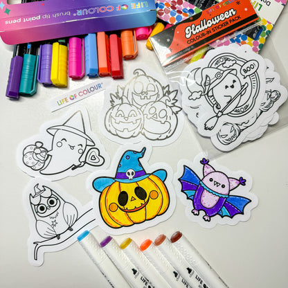 Halloween Colour-In Sticker Pack