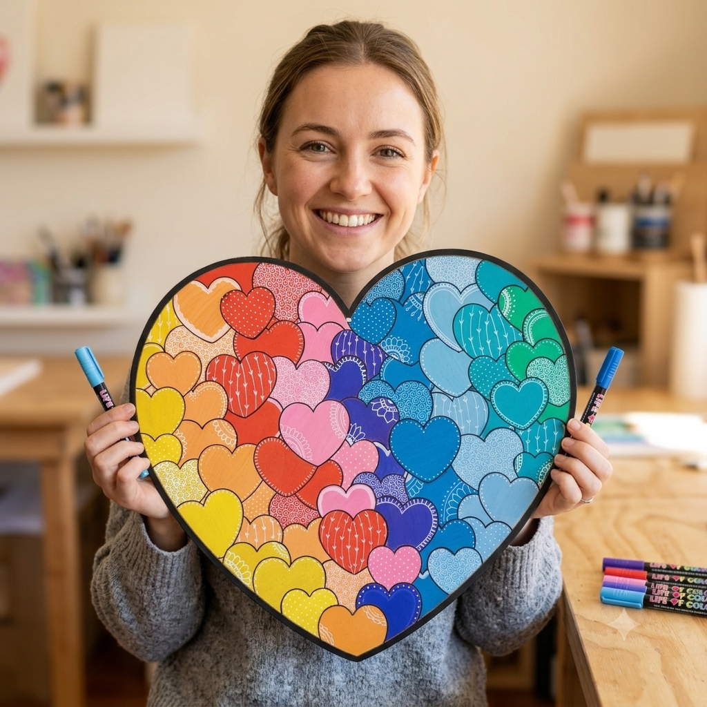 Heart Painting Kit - Bubble Heart