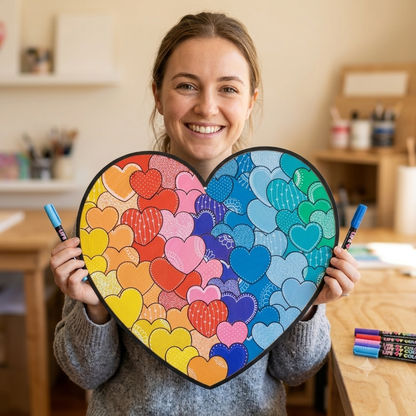 Heart Painting Kit - Bubble Heart