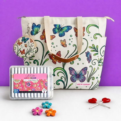 DIY Doodle Bag - Butterfly Garden