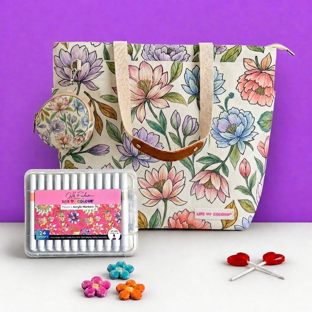 DIY Doodle Bag - Peony Bloom