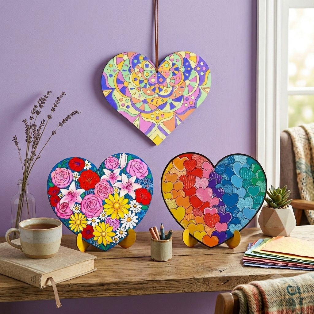 Heart Painting Kit - Bundle of 3 Hearts