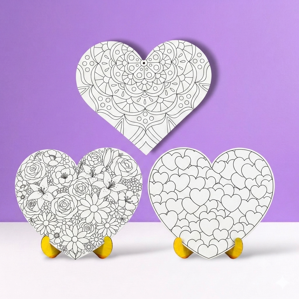 Heart Painting Kit - Bundle of 3 Hearts