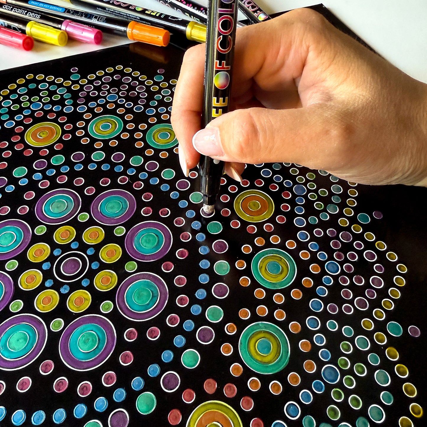 Metal Poster Tile Painting Kit - Black