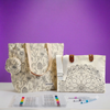 DIY Doodle Bag Bundle - Wildflower Tote Bag and Mandala Hand Bag & Acrylic Markers - Image 2