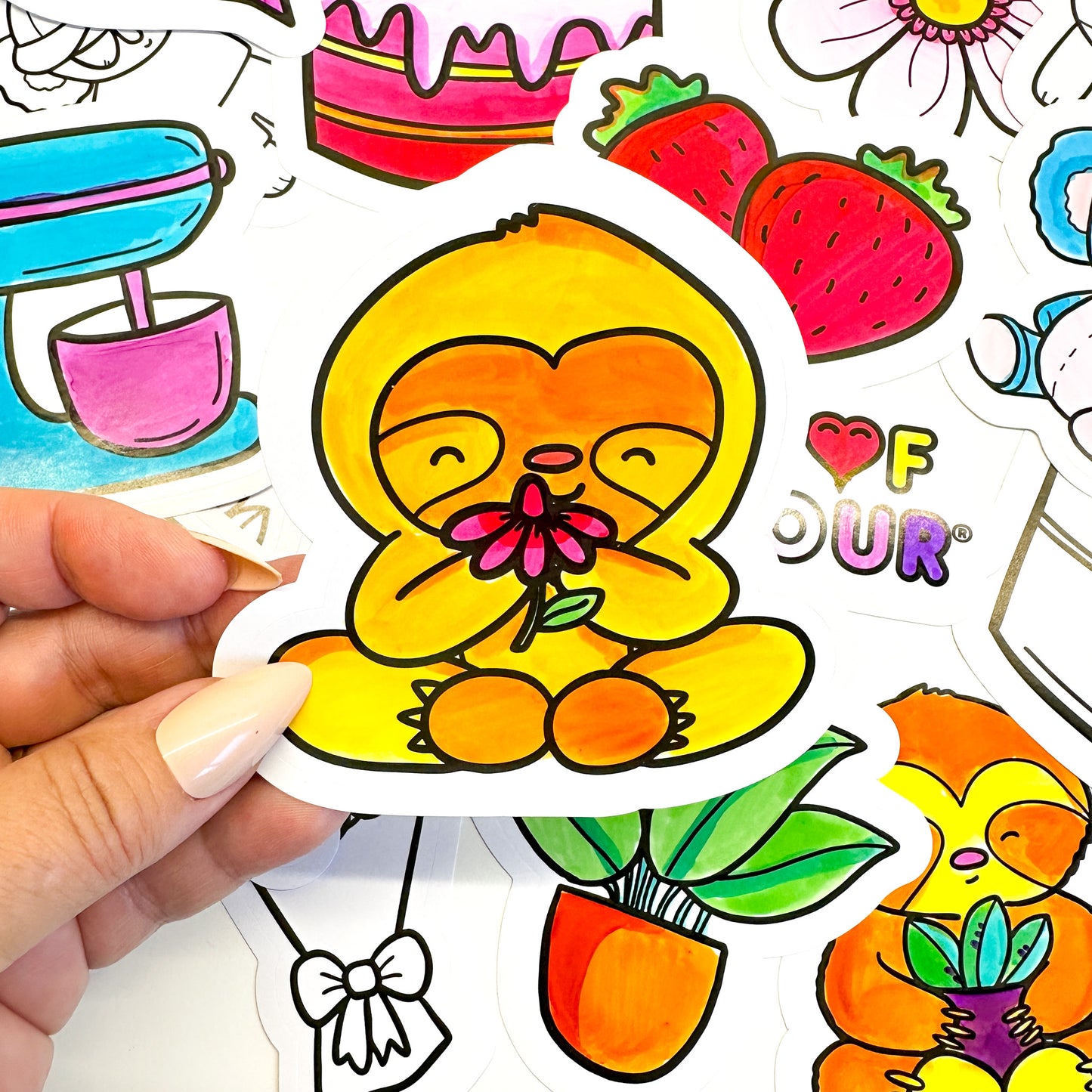 Cute and Cosy Colour-In Sticker Pack