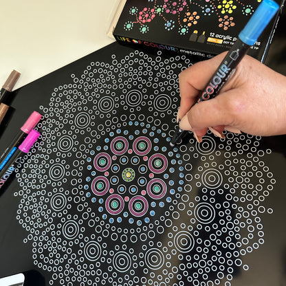 Metal Poster Tile Painting Kit - Black