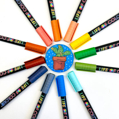 Desert Vibes Brush Tip Acrylic Paint Pens - Set of 12