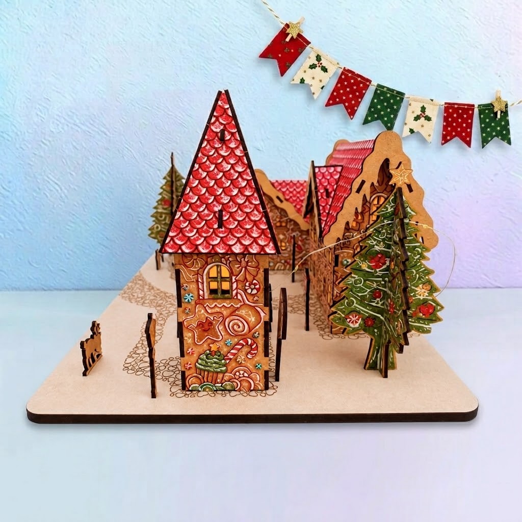 12 Day Advent Calendar - A Gingerbread Village