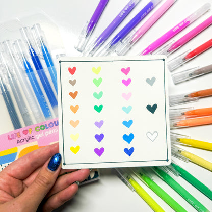 Acrylic Gel Pens - Set of 24
