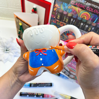 Christmas Mug Painting Kit - Fox and Gingerbread