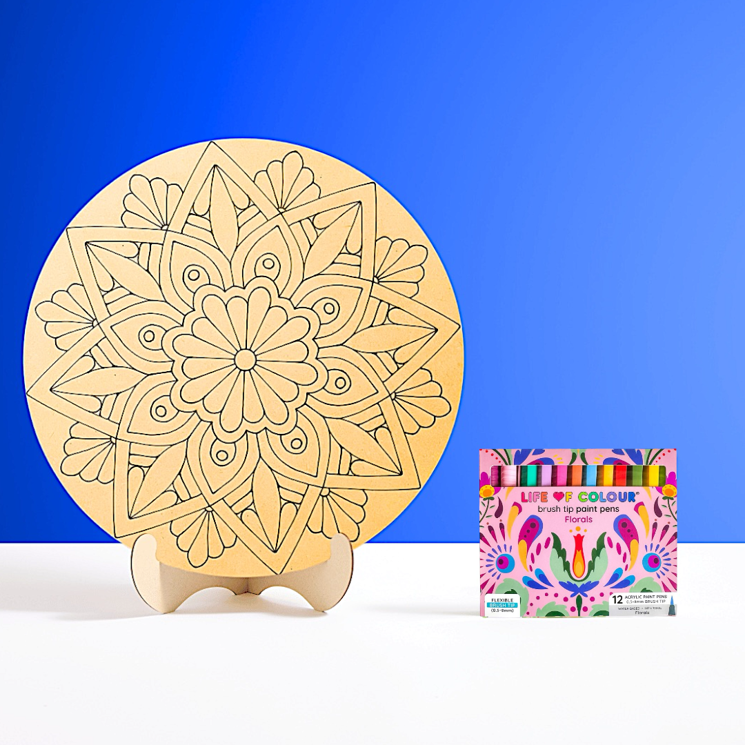Life of Colour Mandala Painting Kit - In Bloom