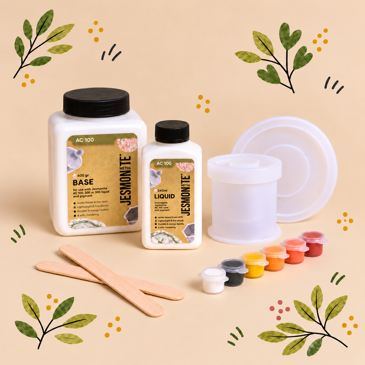 Jesmonite® x Life of Colour Creative Kit - Pot and Saucer