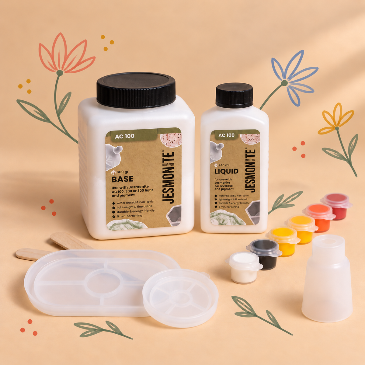Jesmonite® x Life of Colour Creative Kit - Vase and Trinket Set