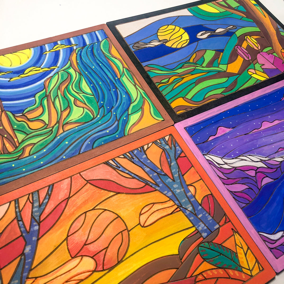 Life of Colour Landscape Painting Kit - Bundle of 4 (No Pens)