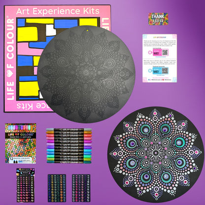 Life of Colour Dot Mandala Painting Kit - Leo the Lion