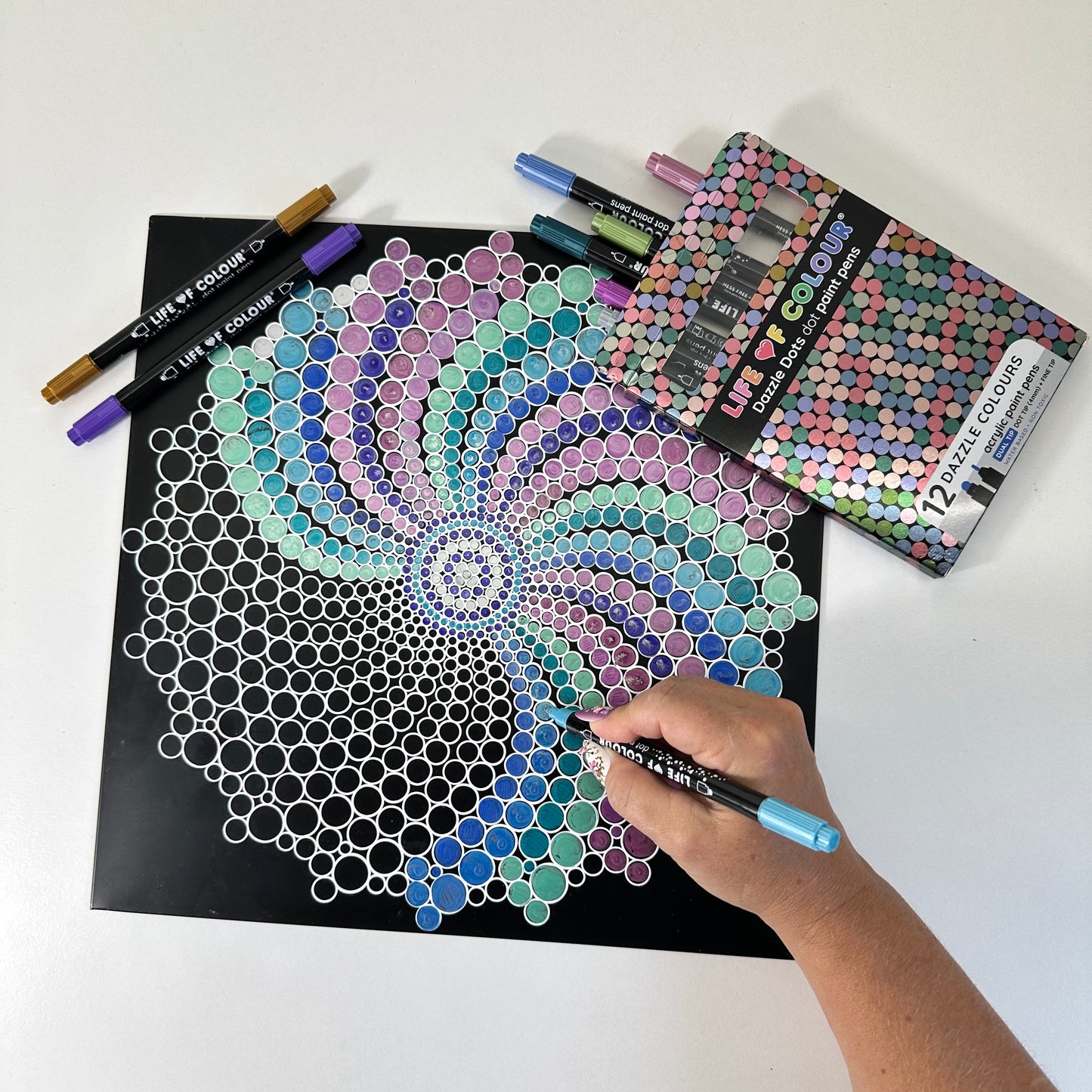 Metal Poster Painting Kit - Spiral Dot