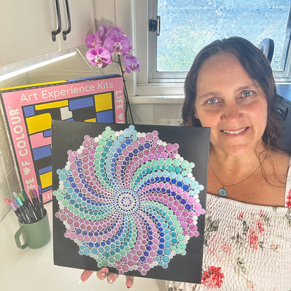 Metal Poster Painting Kit - Spiral Dot