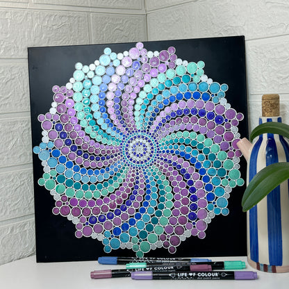 Metal Poster Painting Kit - Spiral Dot