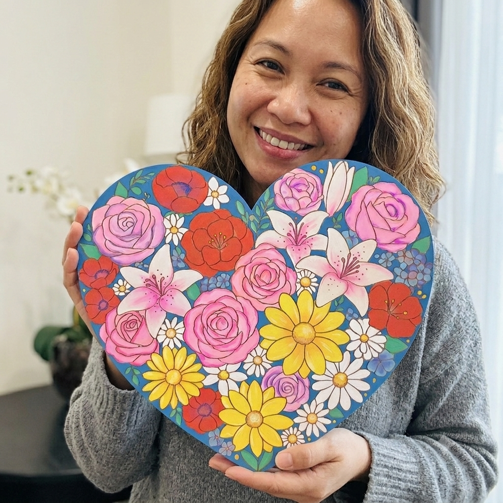 Heart Painting Kit - Love Grows