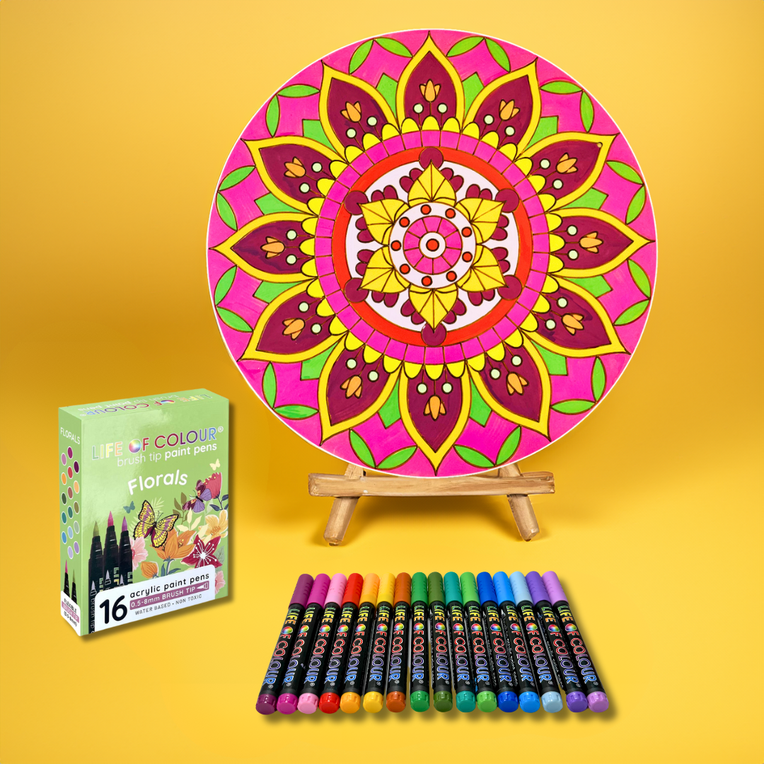 Life of Colour Mandala Painting Kit - Botanica (Florals)