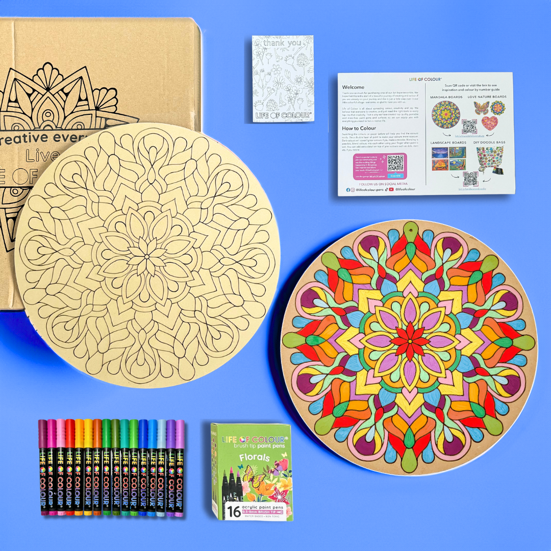 Life of Colour Mandala Painting Kit - The Dancer (Florals)