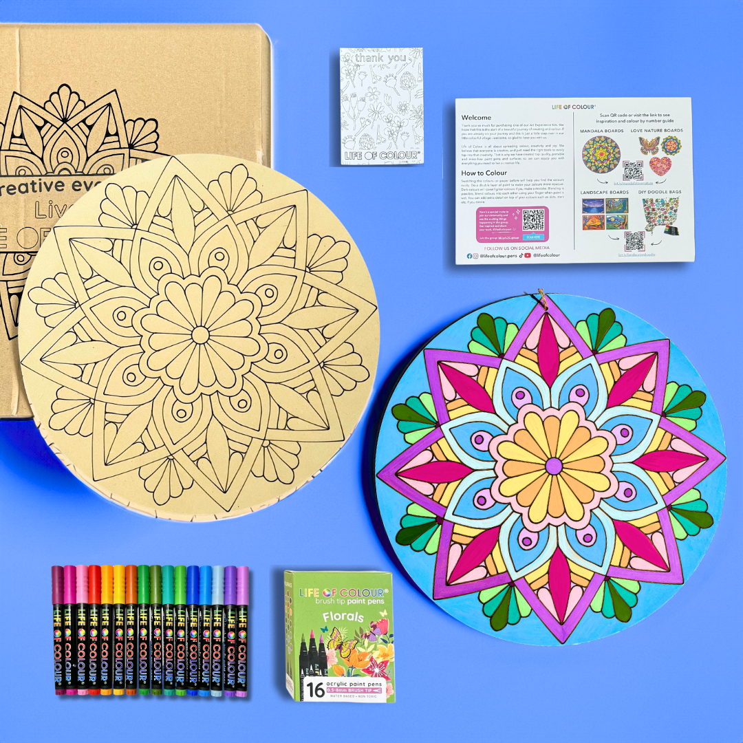 Life of Colour Mandala Painting Kit - In Bloom (Florals)