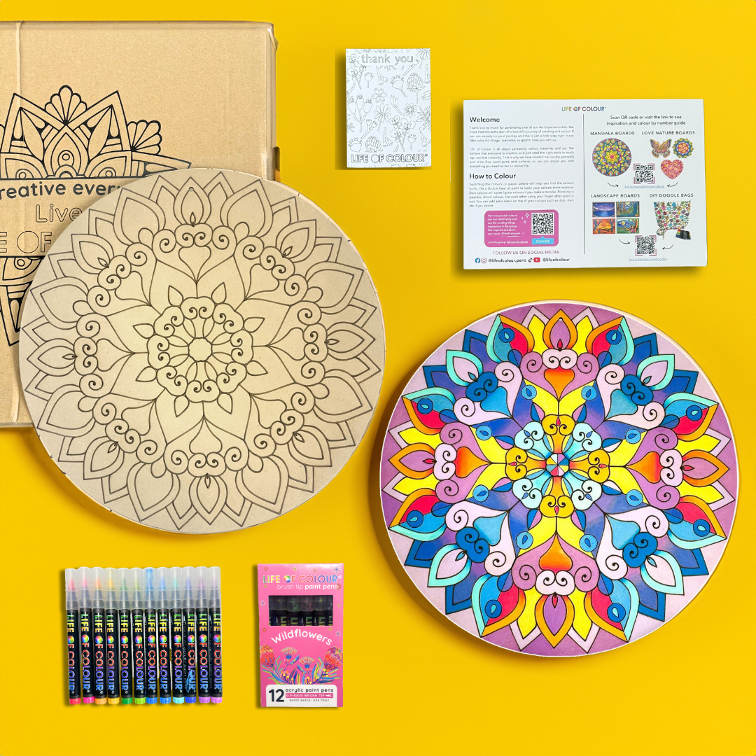 Life of Colour Mandala Painting Kit - The Phoenix (Wildflowers)