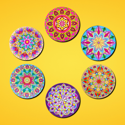 Life of Colour Mega Mandala Painting Kit - Bundle of 6