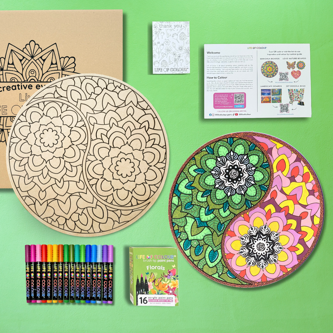 Life of Colour Yin Yang Painting Kit - Florals