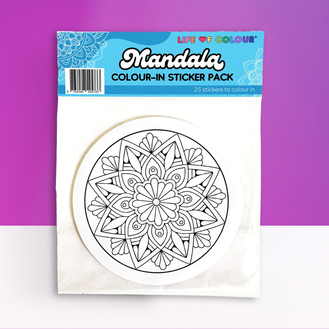 Mandala Colour-In Sticker Pack